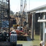 Temporary Construction Bridge At Oyster Creek