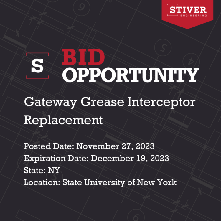 OPPORTUNITY-28 Gateway Grease Interceptor Replacement