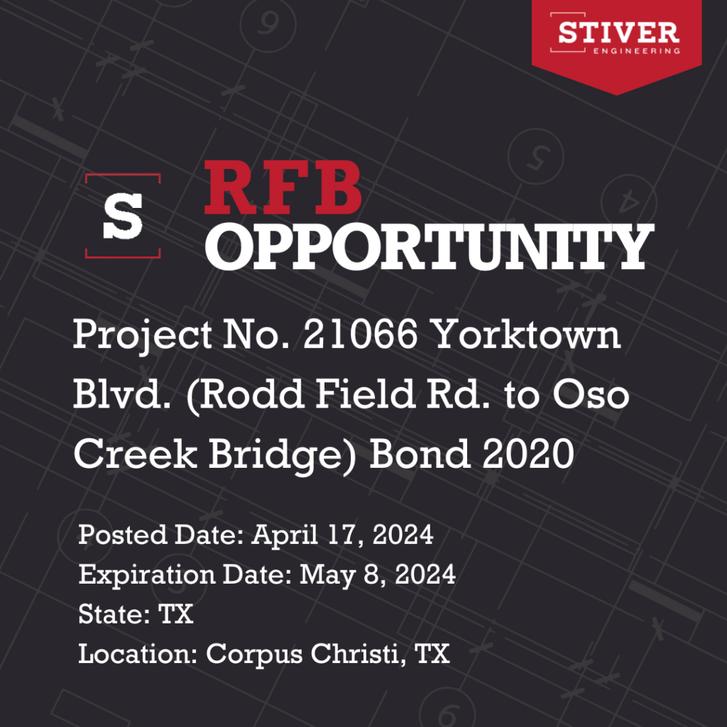Rfb 5630 Project No. 21066 Yorktown Blvd. (rodd Field Rd. To Oso Creek Bridge) Bond 2020