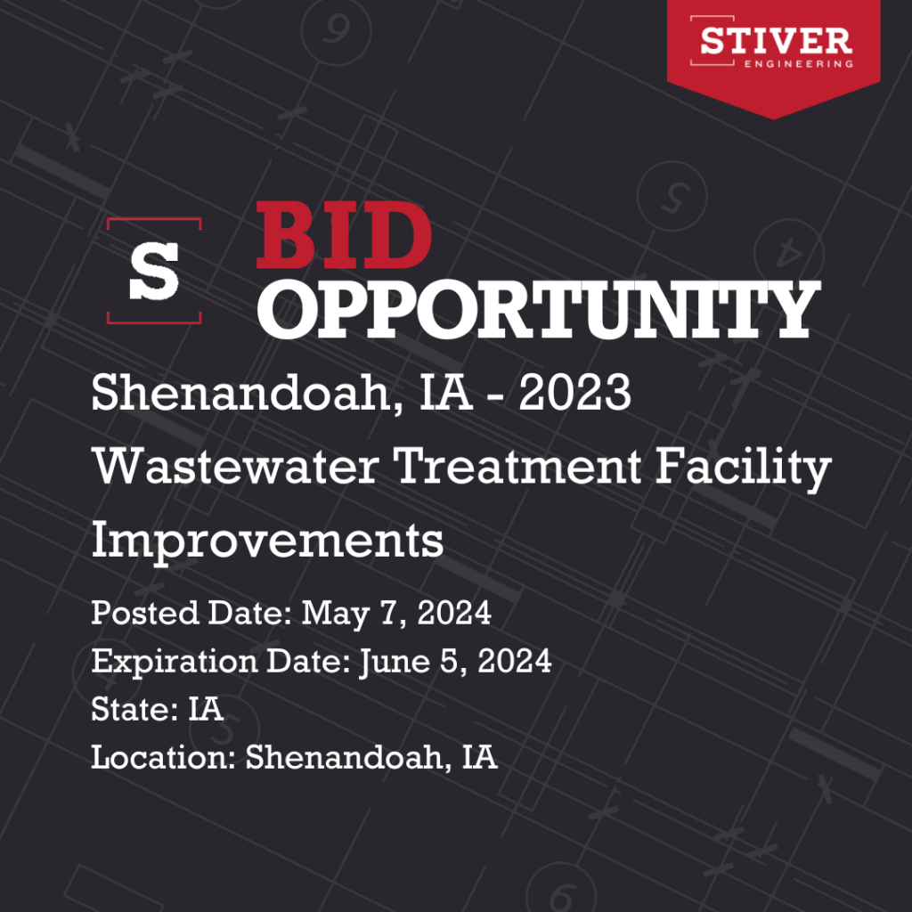 Shenandoah, Ia - 2023 Wastewater Treatment Facility Improvements