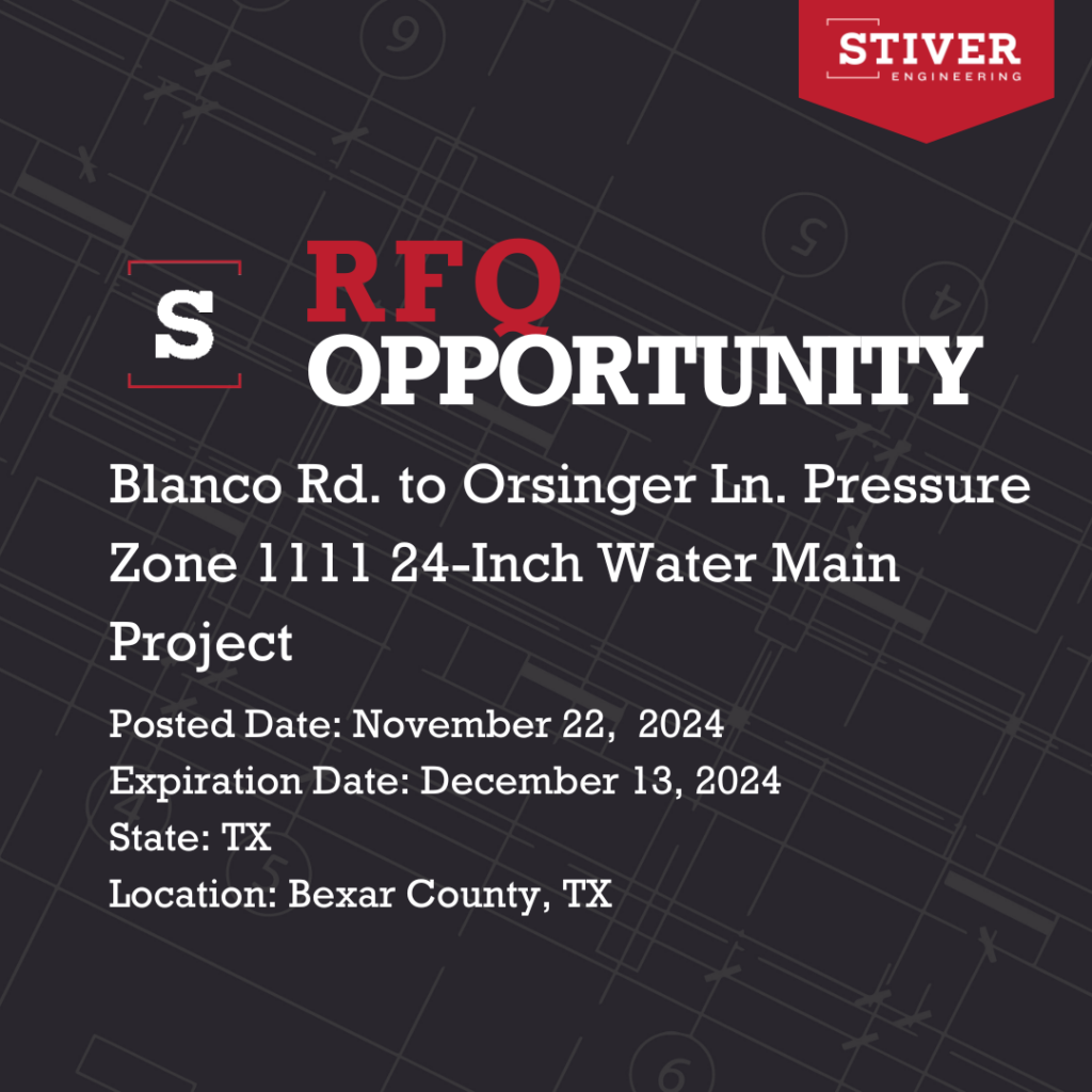 Blanco Rd. To Orsinger Ln. Pressure Zone 1111 24-inch Water Main Project