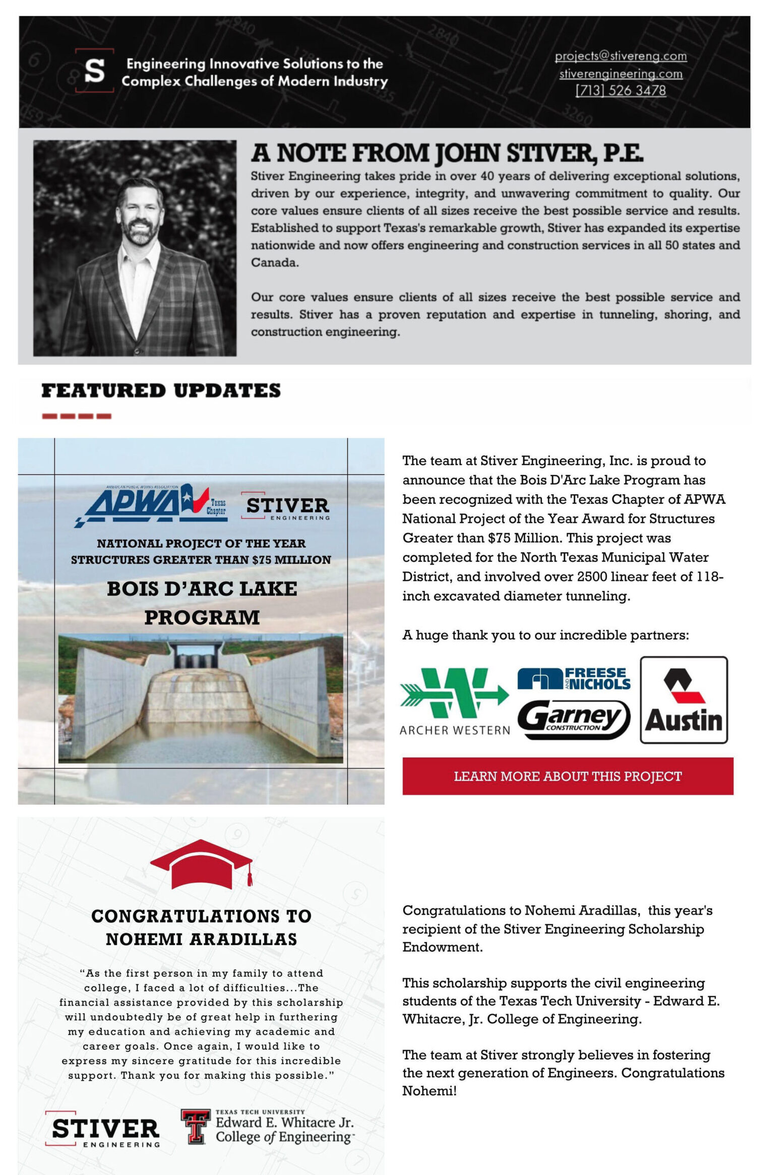 Quarterly Newsletter Quarterly Newsletter