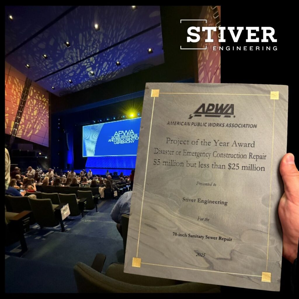 Stiver Engineering Celebrates Apwa Project Of The Year Award For Emergency Sewer Repair In Houston 